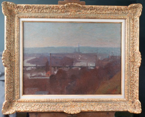 Vue de Rouen - Joseph Delattre (1858-1912) - Tableaux et dessins Style 