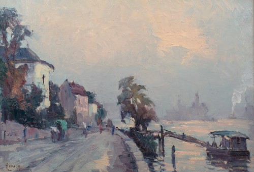 Bord de Seine à Dieppedalle-Croisset - Narcisse Hénocque (1879-1952)