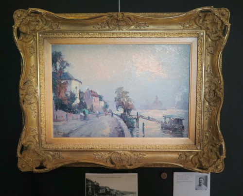 Bord de Seine à Dieppedalle-Croisset - Narcisse Hénocque (1879-1952) - Tableaux et dessins Style 