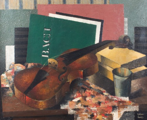 Nature morte au violon - Pierre HODÉ (1889-1942)