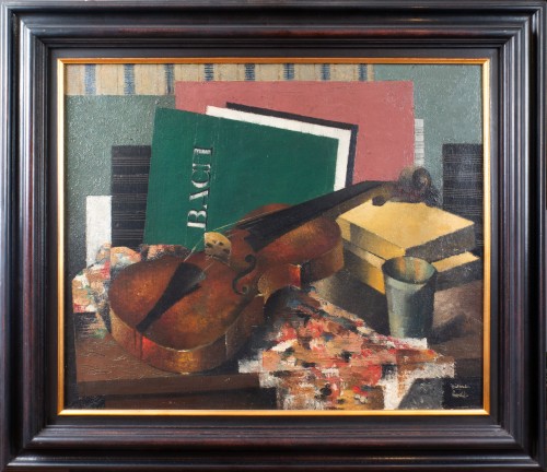 Nature morte au violon - Pierre HODÉ (1889-1942) - Tableaux et dessins Style 