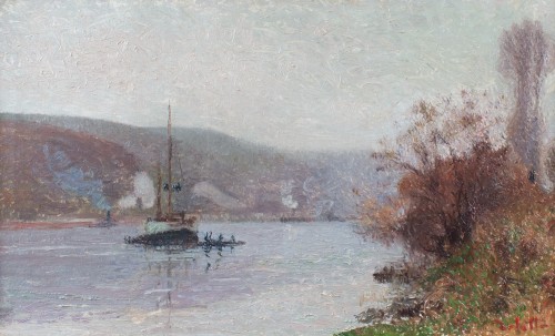 Banks of the Seine - Joseph Delattre (1858-1912)
