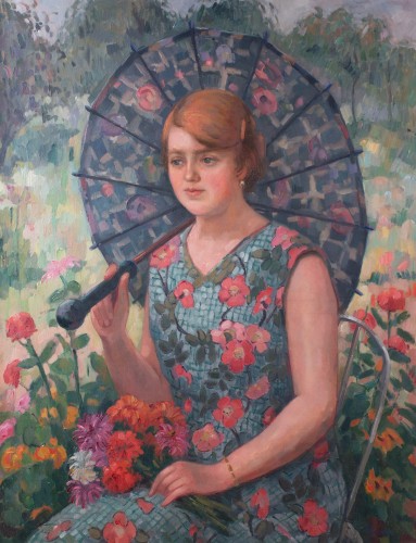 Femme à l'ombrelle (vers 1910) - Eugène TIRVERT (1881-1948)
