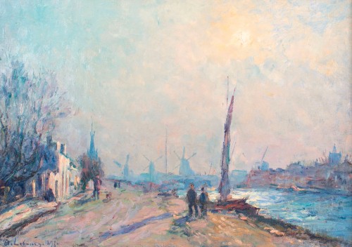 Canal in Holland - Albert LEBOURG (1848-1928)