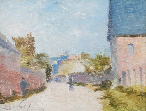Rue animé (Gournay en Bray) - Joseph Delattre (1858-1912)