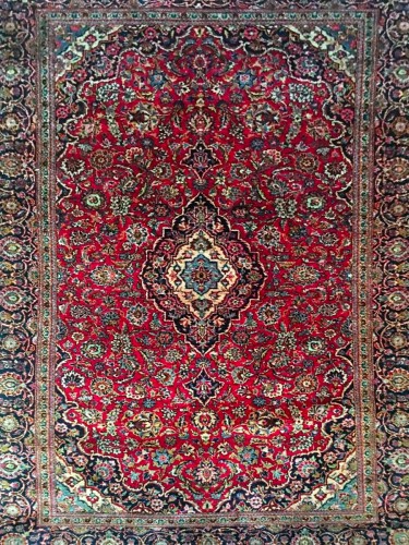 Tapis Kashan Conçus en soie, fin 19e siècle