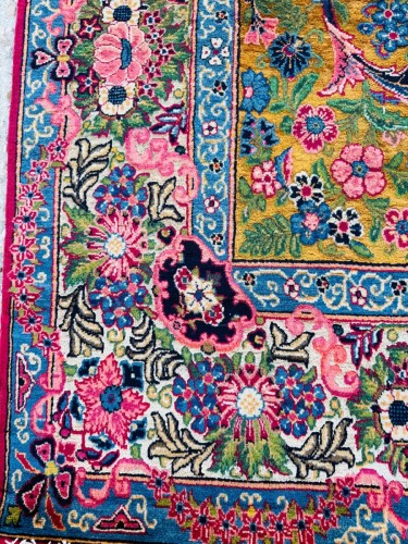 Tapisserie & Tapis Tapis - Tapis fin Kachan Dabir en soie et laine, signé Commande Bannayan, atelier Royal