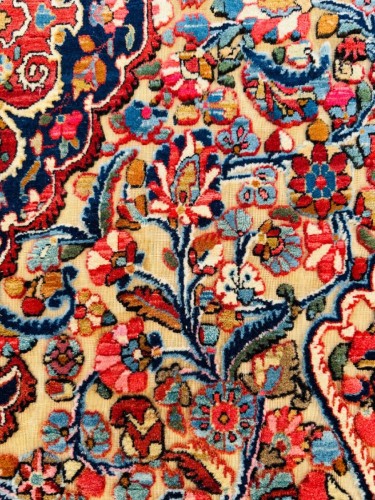 Tapisserie & Tapis Tapis - Tapis kachan soof en soie et relief de laine, Iran début 20e siècle