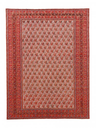 Important tapis Senneh en laine kork, Iran fin 19e siècle