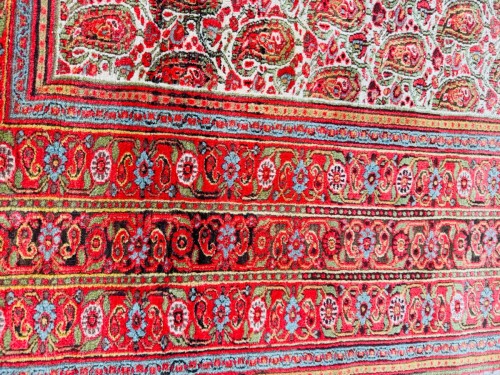 Important tapis Senneh en laine kork, Iran fin 19e siècle - 