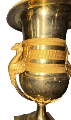 Objet de décoration Cassolettes, coupe et vase - Paire de brûle-parfums époque Empire