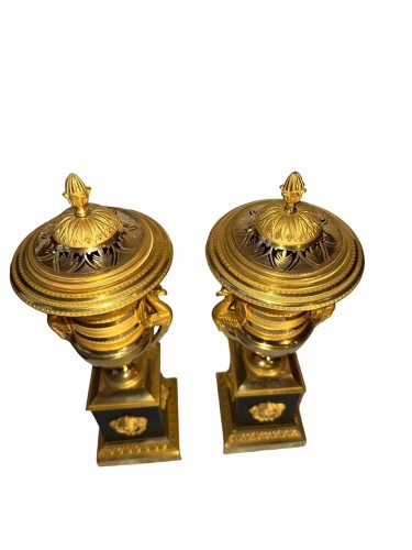 Pair of perfume burners, Empire period - Empire