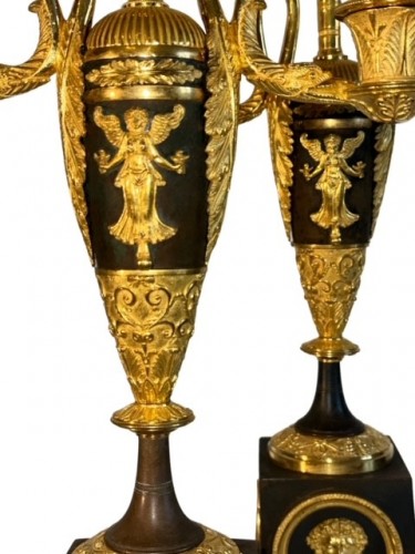 19th century - Pair of Empire candelabras
