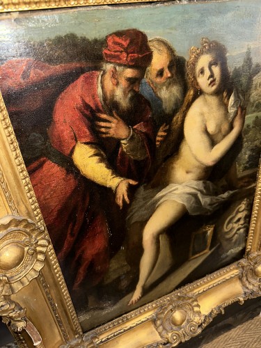 Tableaux et dessins Tableaux XVIe siècle - Suzanne et les vieillards - Jacopo NEGRETI dit PALMA il GIOVANE (1544 - 1628)