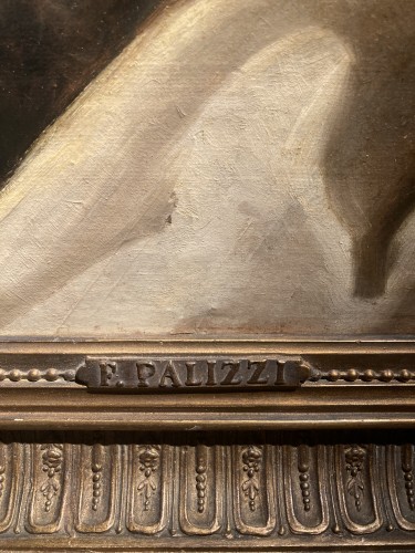Filippo PALIZZI (1818-1899) - Portrait daté 1891 - Galerie de Cicco