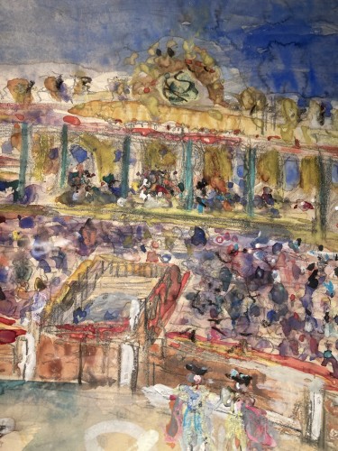 Tableaux et dessins Dessin, Aquarelle & Pastel - Constantin Terechkovitch (1902-1978) La Corrida