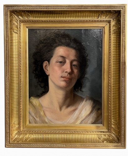 Portrait d’Homme, cercle de Hippolyte Flandrin (1809-1864) - Tableaux et dessins Style 
