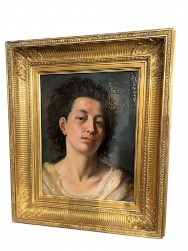 Tableaux et dessins Tableaux XIXe siècle - Portrait d’Homme, cercle de Hippolyte Flandrin (1809-1864)