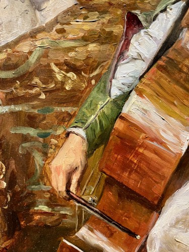 Tableaux et dessins Tableaux XIXe siècle - Ferdinand ROYBET (1840 - 1920)  Le violoncelliste
