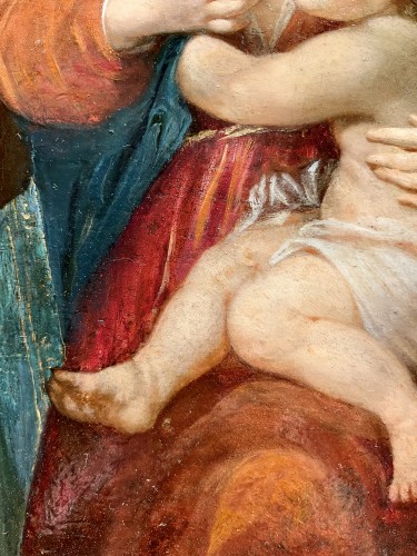 Vierge à l’enfant - École Française du XVIIIe siècle - Tableaux et dessins Style 