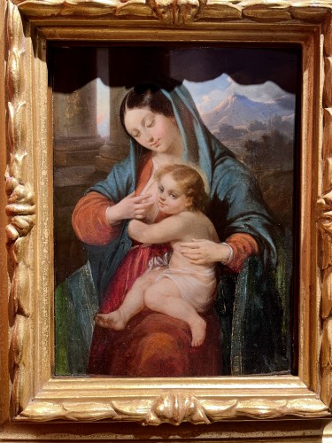 Vierge à l’enfant - École Française du XVIIIe siècle - 