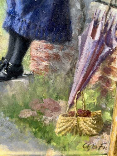 Charles Edouard Frere (1837-1894) - L'Ane scellé - Tableaux et dessins Style 
