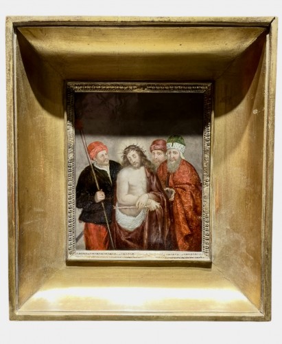 Christ aux outrages - École du Nord XVIIe siècle - Tableaux et dessins Style 