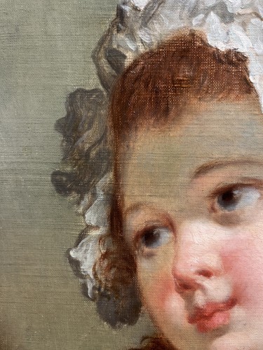 XIXe siècle - Portrait de jeune fille, attribué à Hortense Haudebourt-Lescot (1784-1845)  