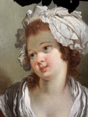 Portrait de jeune fille, attribué à Hortense Haudebourt-Lescot (1784-1845)   - Louis XVI
