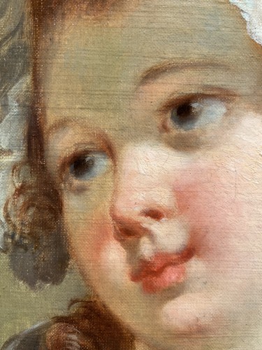 Antiquités - Portrait de jeune fille, attribué à Hortense Haudebourt-Lescot (1784-1845)  