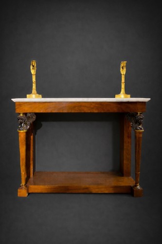 Console Empire en acajou et placage - Galerie de Cicco