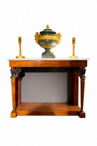 Console Empire en acajou et placage - Empire