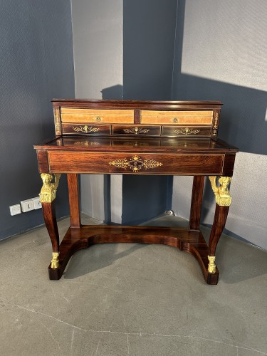 Antiquités - Bureau à gradins d’époque Charles X