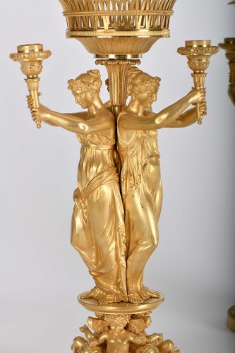 Pair of Empire bronze candelabra - Pierre-Philippe Thomire (1751–1843) - 