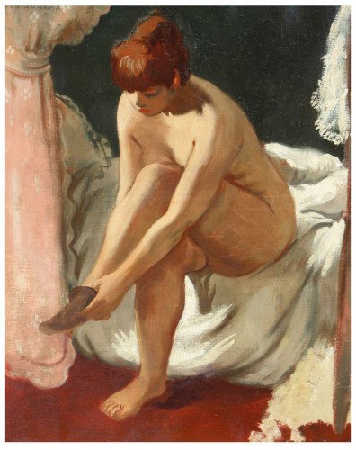 Lucien Fontanarosa (1912-1975) - Jeune femme s'habillant