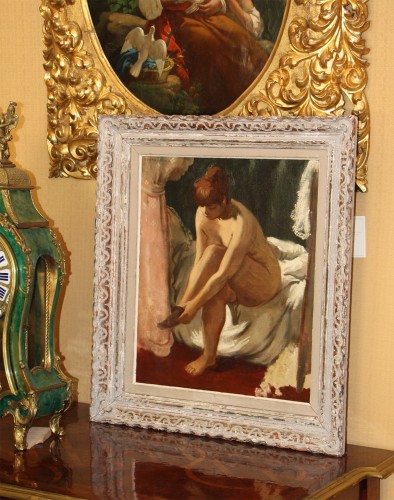 Lucien Fontanarosa (1912-1975) - Jeune femme s'habillant - Tableaux et dessins Style Années 50-60