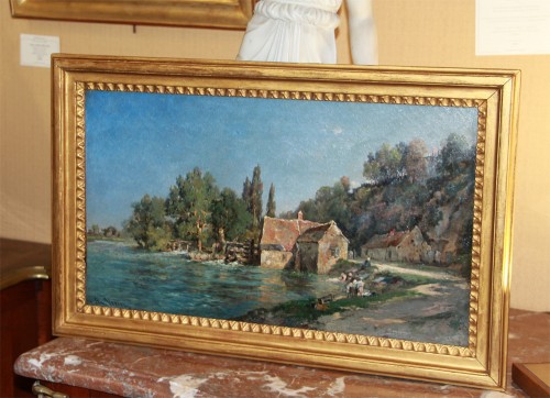 Lavandières près d’un moulin - Alexandre Rene VERON (1826-1897) - Galerie de Crécy