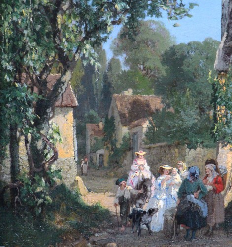 Alexandre-René VERON (1826-1897) - Le nouveau né  - Tableaux et dessins Style 