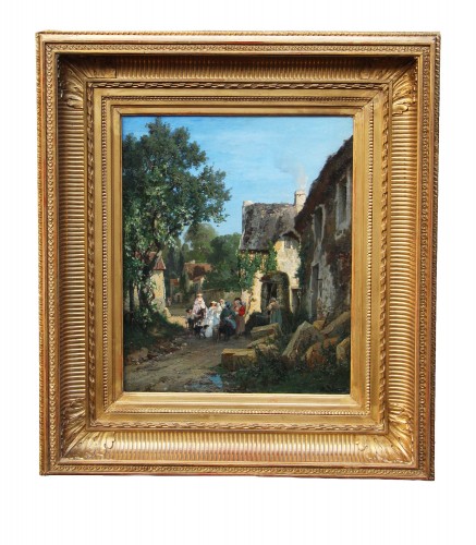Tableaux et dessins Tableaux XIXe siècle - Alexandre-René VERON (1826-1897) - Le nouveau né 