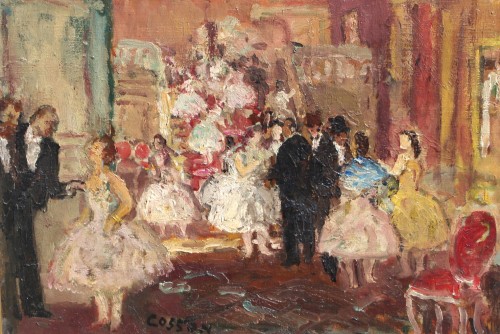 Marcel COSSON (1878-1956) - Le foyer de l'opéra