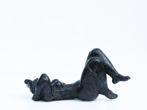 Sculpture Sculpture en Bronze - Antoniucci VOLTI (1915-1989), Femme allongée - La nuit