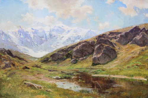 Henri ZUBER (1844-1909) - The Mont-Blanc massif