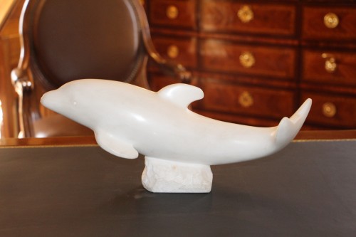 Sculpture Sculpture en Marbre - Jean JOACHIM (1905-1990) - Dauphin, 1975