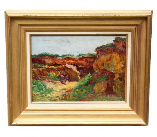 Léo GAUSSON (1860-1944) - Paysage de Bretagne - Tableaux et dessins Style 