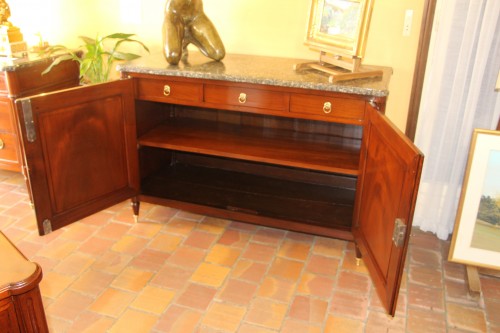 Low sideboard in solid mahogany stamped Chavignau - 