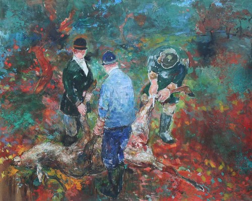 Jean Commère (1920-1986) - Chasse à Courre en Forêt de Compiègne