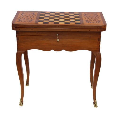 Table à jeux à double plateau d’époque Louis XV