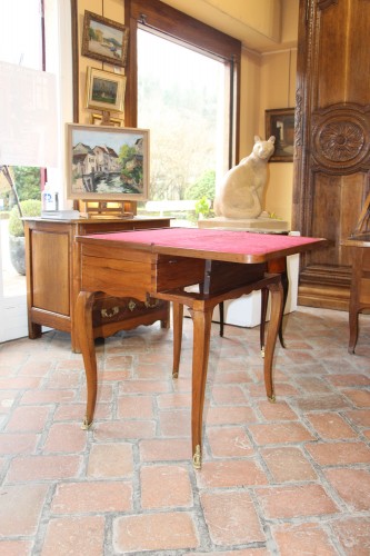 Table à jeux à double plateau d’époque Louis XV - Louis XV