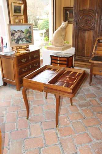 Louis XV - Table à jeux à double plateau d’époque Louis XV