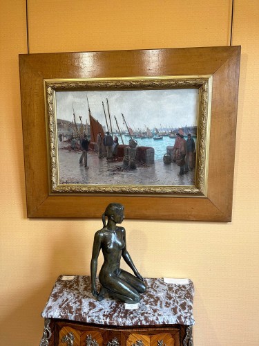 Paintings & Drawings  - Étienne Bouillé (1858-1933) - On the dock